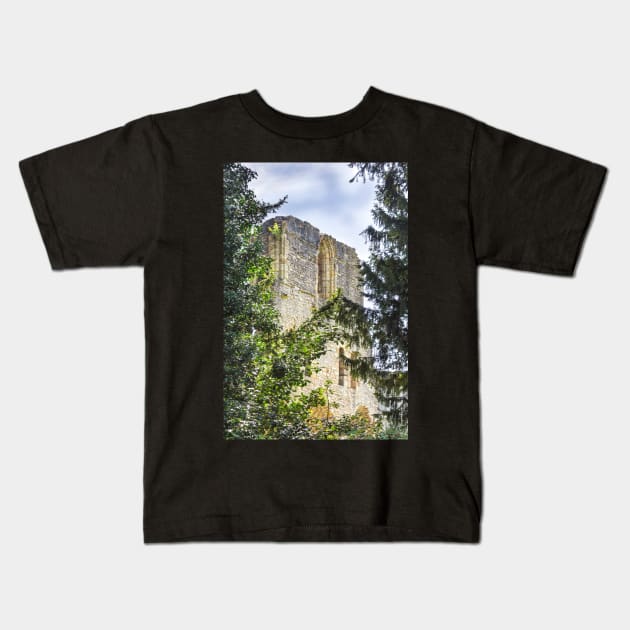 Much Wenlock-Priory Kids T-Shirt by jasminewang